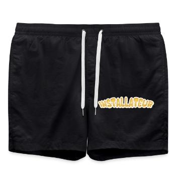 Gift for installer - Swim Trunks - black - Front - AI Model Male 185 light (185cm)