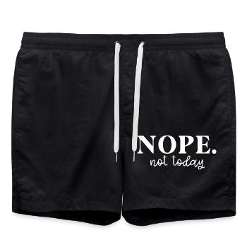 Énoncé d’attitude Nope Not Today - Short de bain - noir - Devant - AI Model Male 185 light (185cm)