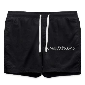 Ligne d’ornement - Short de bain - noir - Devant - AI Model Male 185 light (185cm)