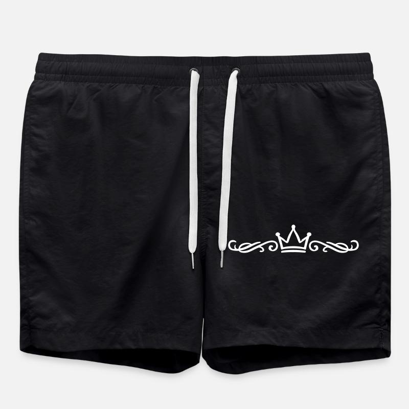 Ornement de couronne - Short de bain - noir