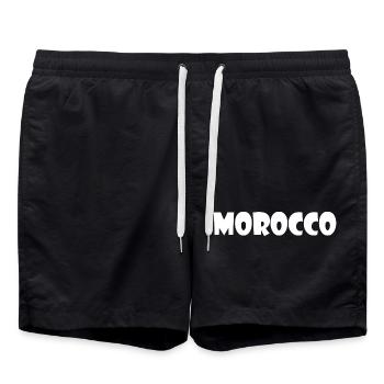 Maroc - Short de bain - noir - Devant - AI Model Male 185 light (185cm)