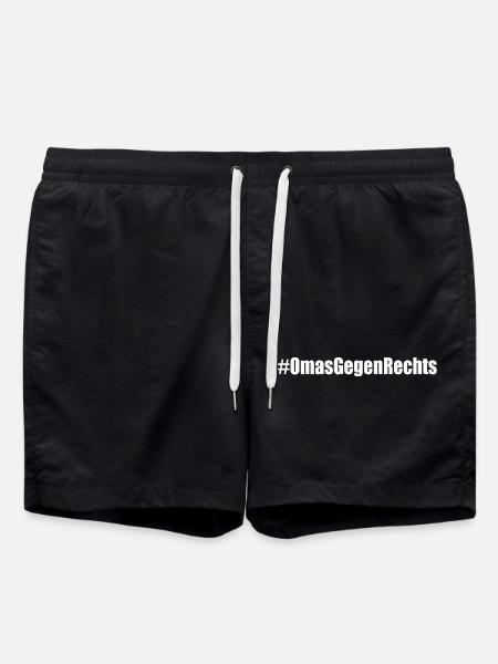 omas gegen rechts - Badeshorts - Schwarz