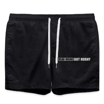dead inside but horny - Badeshorts - Schwarz - Vorne - AI Model Male 185 light (185cm)