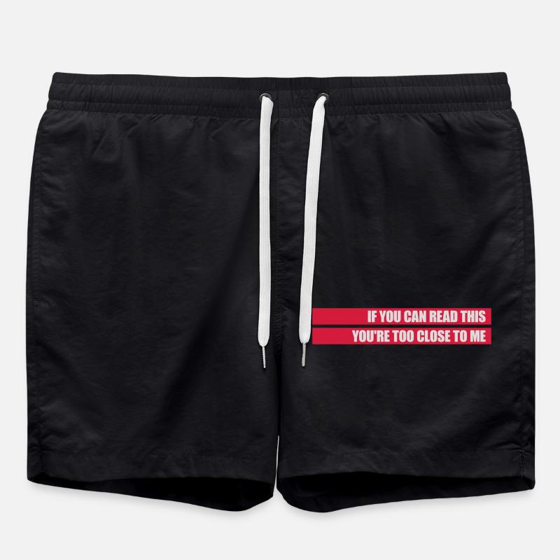 too close to me - Swim Trunks - black