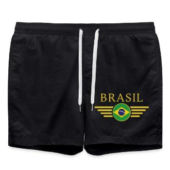 I Love Brazil, Elegance Style Design T-Shirt - Swim Trunks - black - Front - AI Model Male 185 light (185cm)