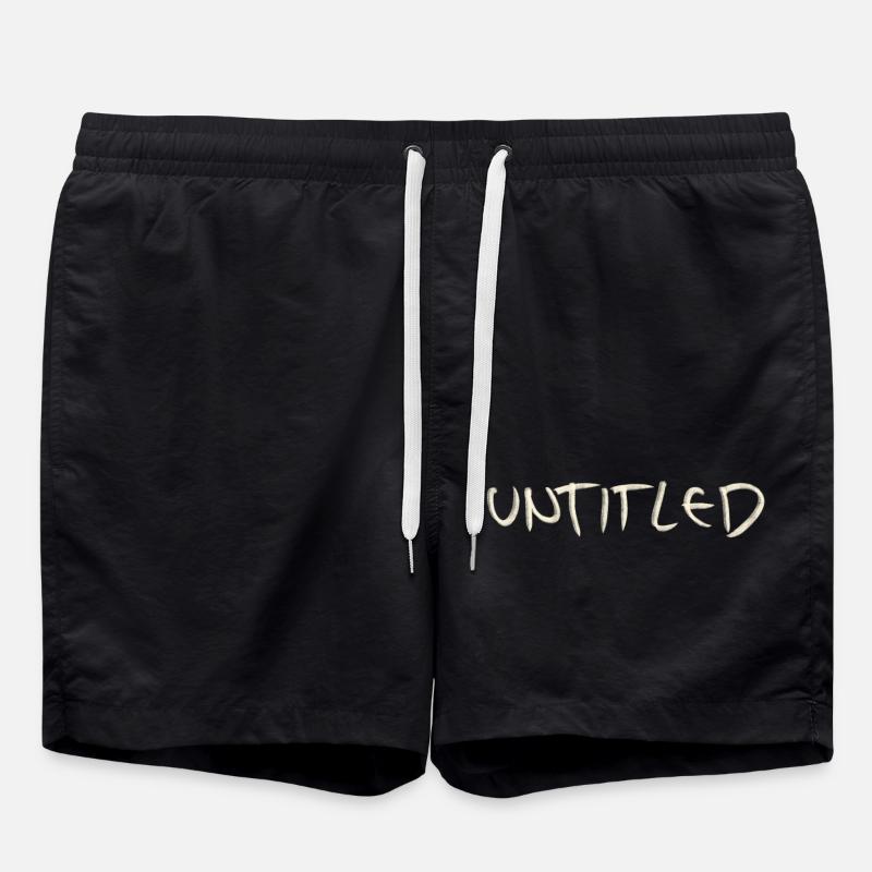 Untitled - Badeshorts - Schwarz