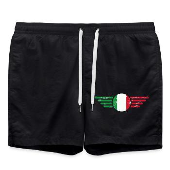 I Love Italy Elegance Style Design T-Shirt - Swim Trunks - black - Front - AI Model Male 185 light (185cm)