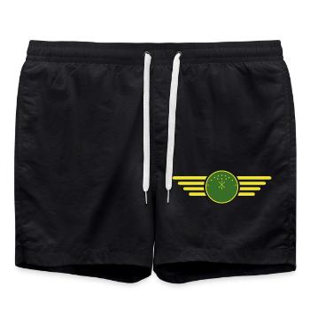 J’aime Adygea, T-shirt design de style élégance - Short de bain - noir - Devant - AI Model Male 185 light (185cm)