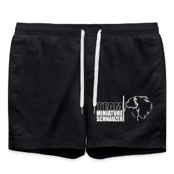 TEAM Miniature Schnauzer Hunde Hund Wilsigns - Badeshorts - Schwarz - Vorne - AI Model Male 185 light (185cm)