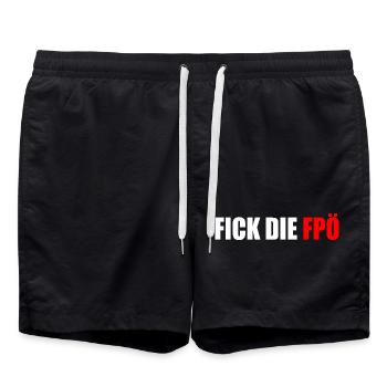 EMMERDE LE FPÖ - Short de bain - noir - Devant - AI Model Male 185 light (185cm)