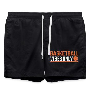 Basketball vibes only - Swim Trunks - black - Front - AI Model Male 185 light (185cm)