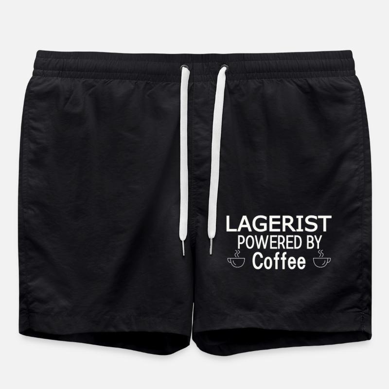 Lagerist propulsé par le café - Short de bain - noir