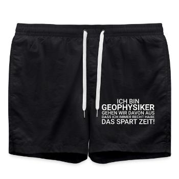 Geophysiker Zeit Sparen Geophysik - Badeshorts - Schwarz - Vorne - AI Model Male 185 light (185cm)