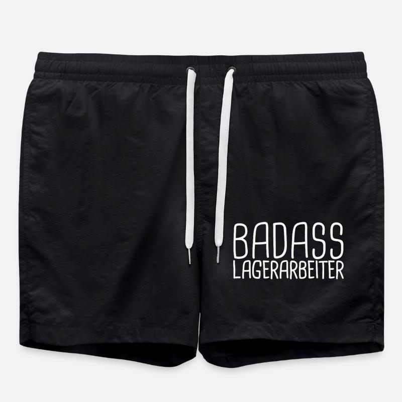 Warehouse Worker Badass - Swim Trunks - black