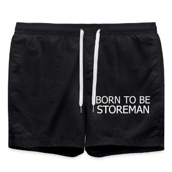 Storeman Born To Be - Short de bain - noir - Devant - AI Model Male 185 light (185cm)