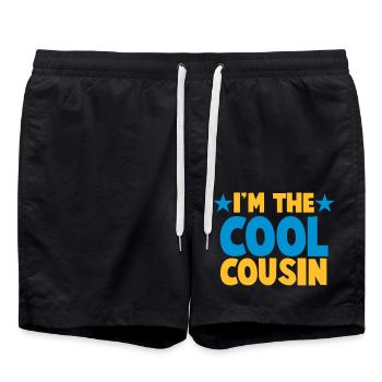 Je suis le cousin COOL! - Short de bain - noir - Devant - AI Model Male 185 light (185cm)