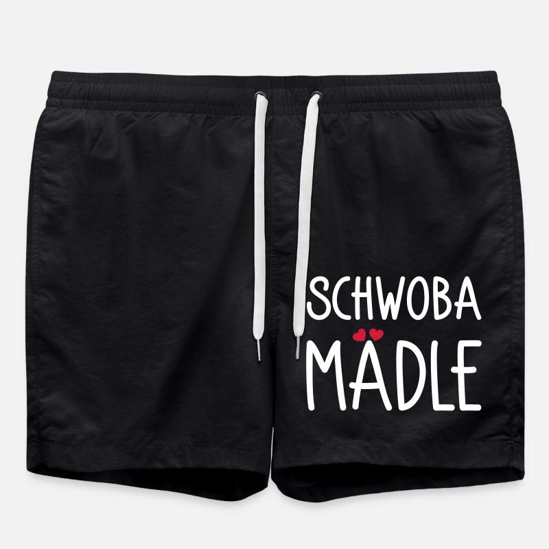Schwoba Mädle - Badeshorts - Schwarz