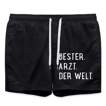bester arzt - Badeshorts - Schwarz - Vorne - AI Model Male 185 light (185cm)