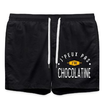 I can't I have CHOCOLATINE - Swim Trunks - black - Front - AI Model Male 185 light (185cm)