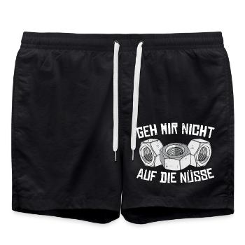 KFZ Mechatroniker Mechaniker Werkstatt Geschenk - Badeshorts - Schwarz - Vorne - AI Model Male 185 light (185cm)