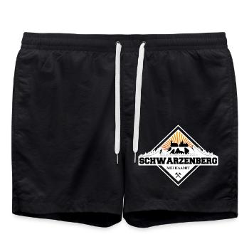 100% Schwarzenberg Erzgebirge - Badeshorts - Schwarz - Vorne - AI Model Male 185 light (185cm)