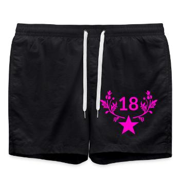 Anniversaire - Short de bain - noir - Devant - AI Model Male 185 light (185cm)