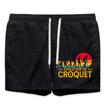 Evolution of Croquet - Swim Trunks - black - Front - AI Model Male 185 light (185cm)