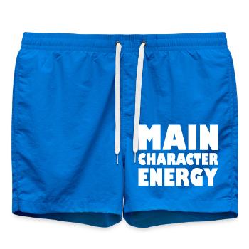 Main character energy - Swim Trunks - cobalt blue - Front