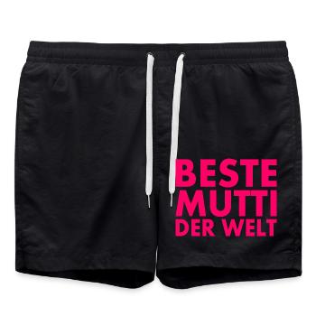Beste mutti der welt - Badeshorts - Schwarz - Vorne - AI Model Male 185 light (185cm)