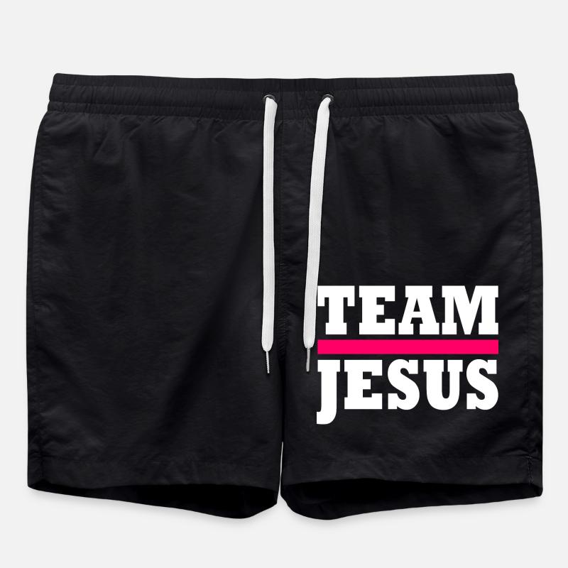 Team jesus - Short de bain - noir