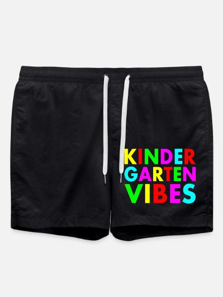 kindergarten vibes - Swim Trunks - black