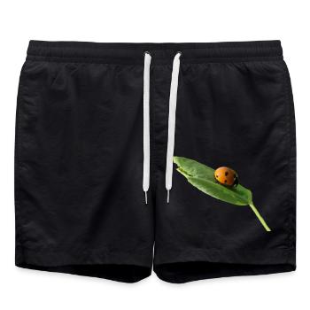Glückskäferchen Marienkäfer ohne text - Badeshorts - Schwarz - Vorne - AI Model Male 185 light (185cm)