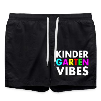 kindergarten vibes - Short de bain - noir - Devant - AI Model Male 185 light (185cm)