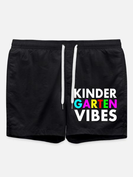 kindergarten vibes - Swim Trunks - black