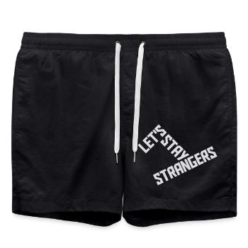 Citation Restons Strangers - Short de bain - noir - Devant - AI Model Male 185 light (185cm)