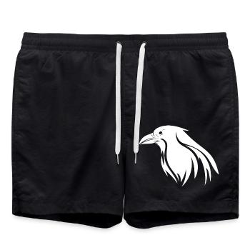 Mignon corbeau rusé - Short de bain - noir - Devant - AI Model Male 185 light (185cm)