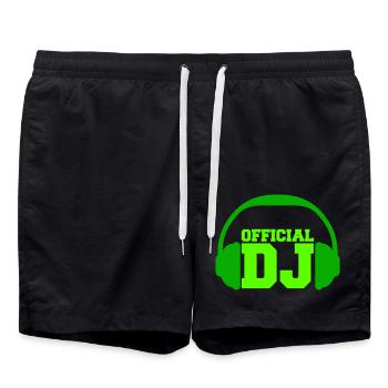 Logo officiel DJ Star Headphones Dance Party Music - Short de bain - noir - Devant - AI Model Male 185 light (185cm)