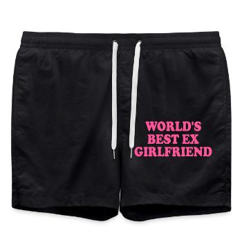 world's best ex girlfriend - Badeshorts - Schwarz - Vorne - AI Model Male 185 light (185cm)