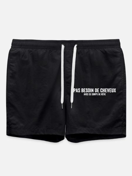 No need for hair - Swim Trunks - black