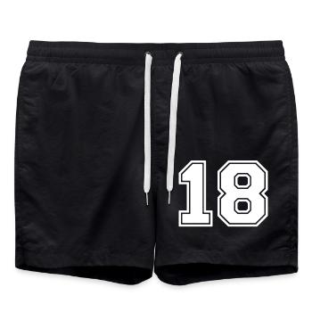 18 - Swim Trunks - black - Front - AI Model Male 185 light (185cm)