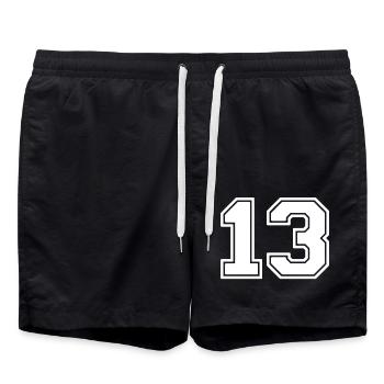 13 - Swim Trunks - black - Front - AI Model Male 185 light (185cm)