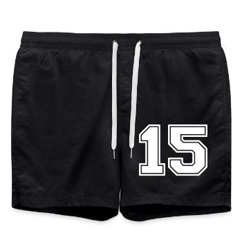 15 - Swim Trunks - black - Front - AI Model Male 185 light (185cm)