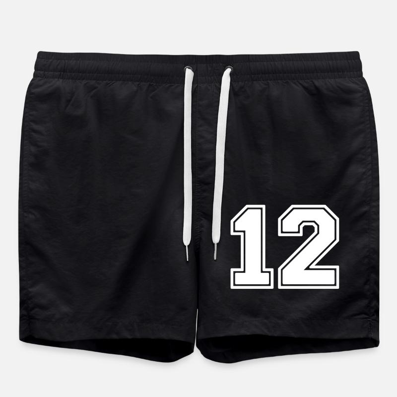 12 - Short de bain - noir