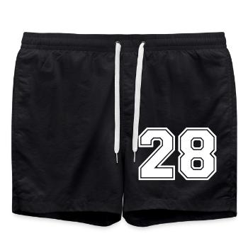 28 - Swim Trunks - black - Front - AI Model Male 185 light (185cm)