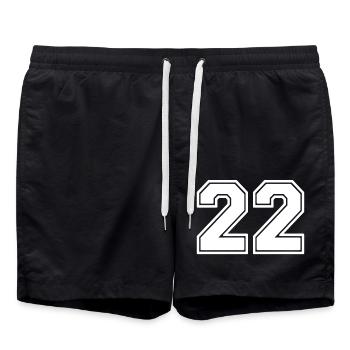 22 - Short de bain - noir - Devant - AI Model Male 185 light (185cm)
