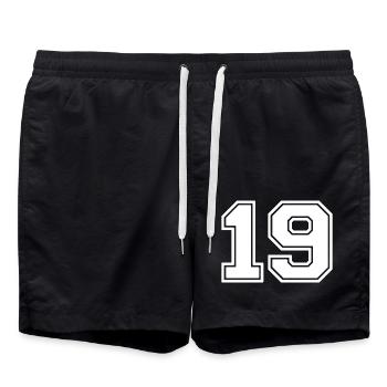 19 - Swim Trunks - black - Front - AI Model Male 185 light (185cm)
