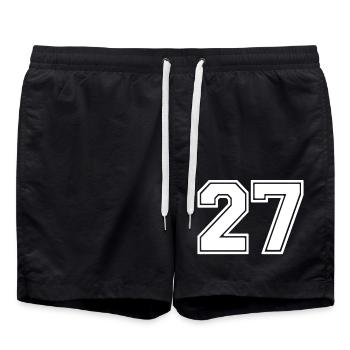 27 - Short de bain - noir - Devant - AI Model Male 185 light (185cm)