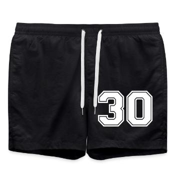 30 - Swim Trunks - black - Front - AI Model Male 185 light (185cm)