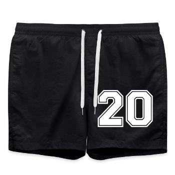 20 - Short de bain - noir - Devant - AI Model Male 185 light (185cm)