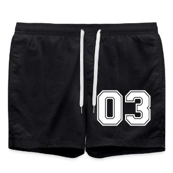 03 - Swim Trunks - black - Front - AI Model Male 185 light (185cm)